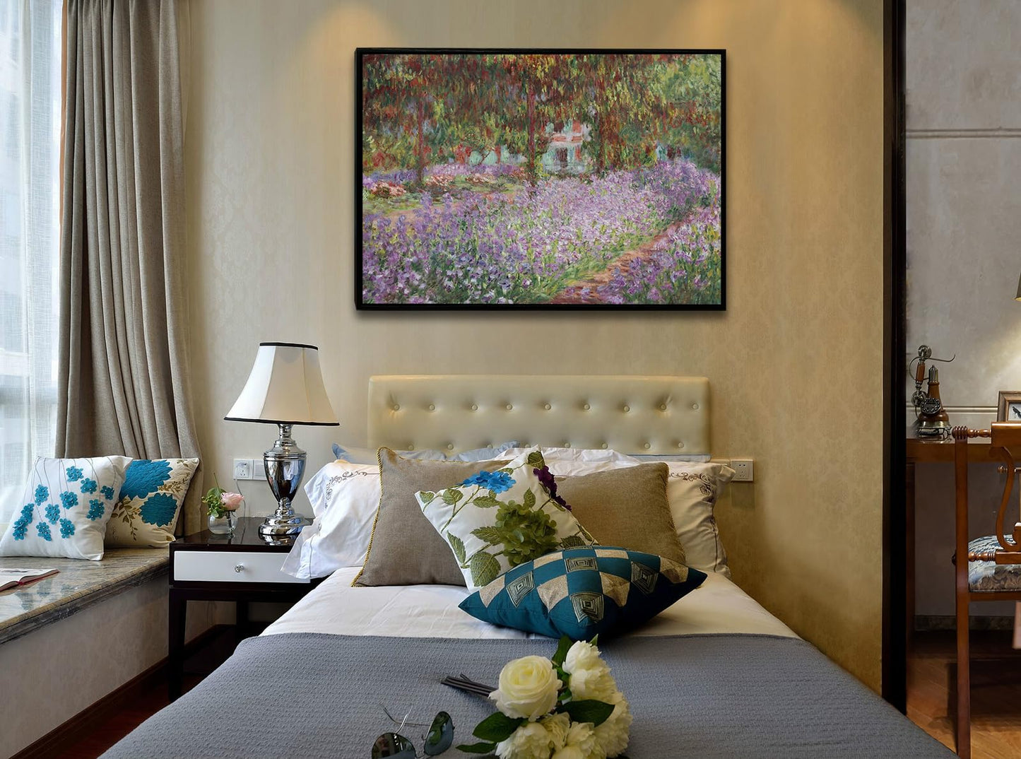 dgbtcart Large Water Lilies by Claude Monet Canvas Wall Art Classic Artwork Painting Print for Living Room Bedroom Office Wall Decor-24 x36