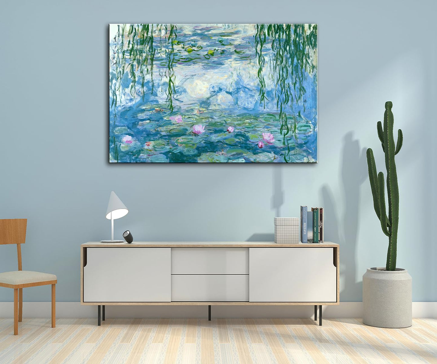 dgbtcart Large Water Lilies by Claude Monet Canvas Wall Art Classic Artwork Painting Print for Living Room Bedroom Office Wall Decor-24 x36