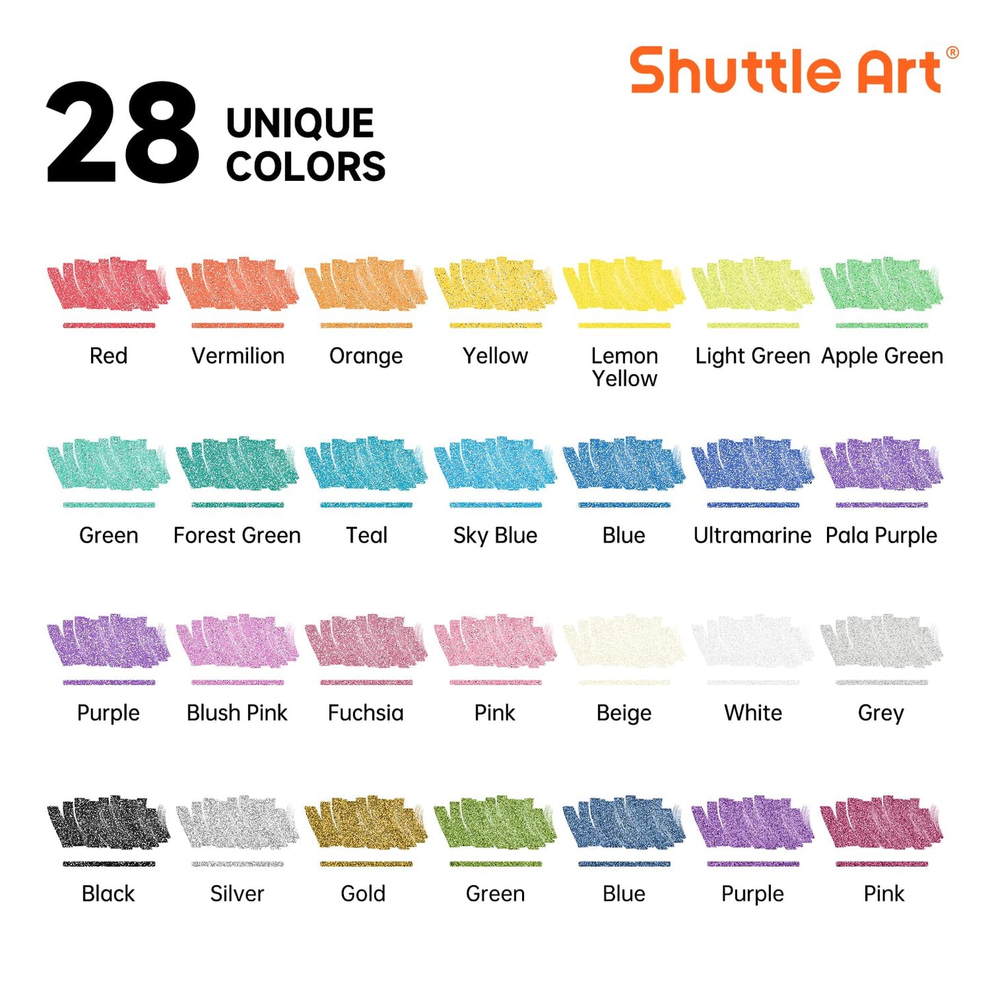 Shuttle Art Automatic Ink Control Acrylic Paint Markers, 60 Colors Brush Tip Acrylic Paint Pens for Rock Painting, Ceramic, Wood, Canvas, Glass, Stone, Fabric, Card Making, DIY & Art Supplies