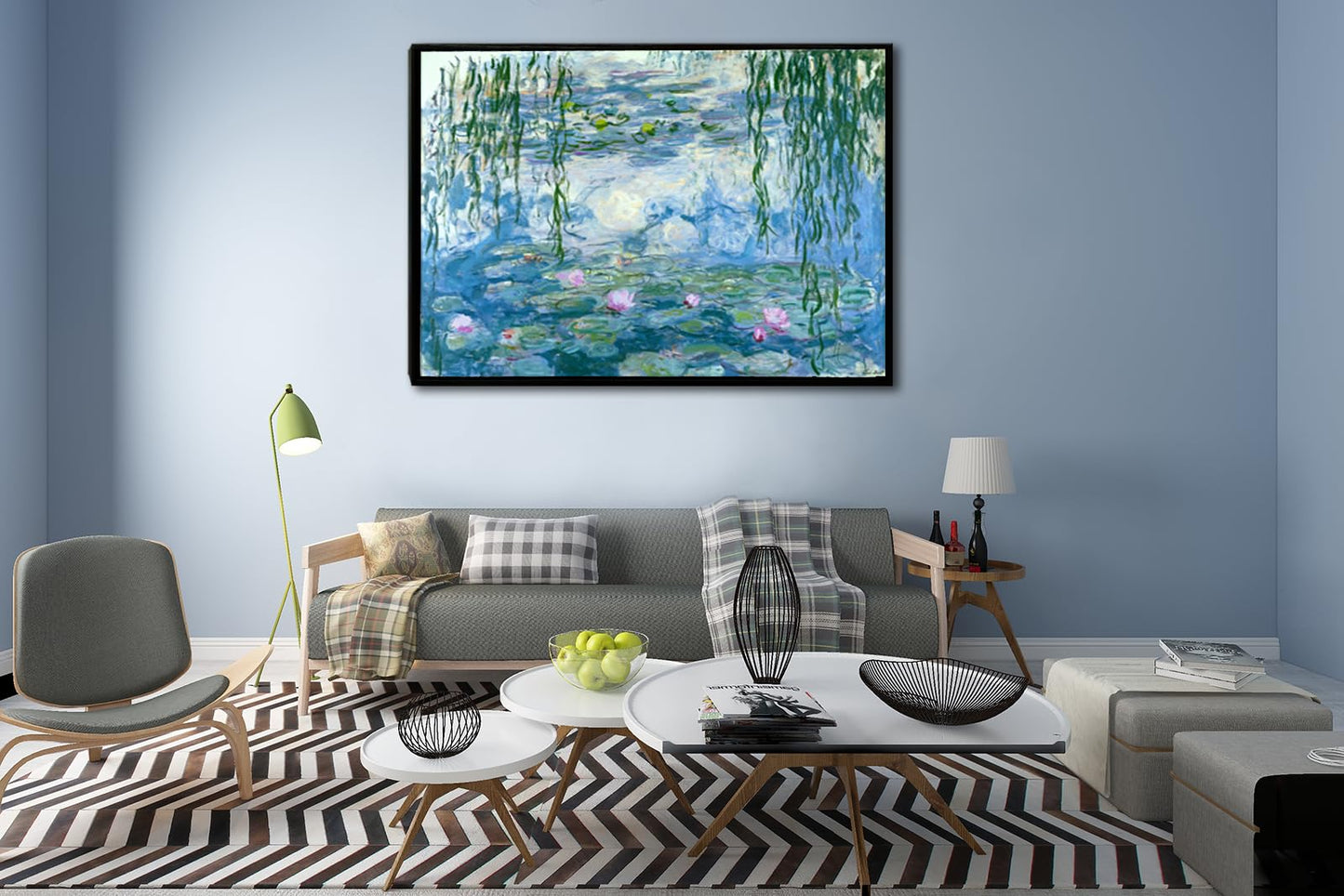 dgbtcart Large Water Lilies by Claude Monet Canvas Wall Art Classic Artwork Painting Print for Living Room Bedroom Office Wall Decor-24 x36