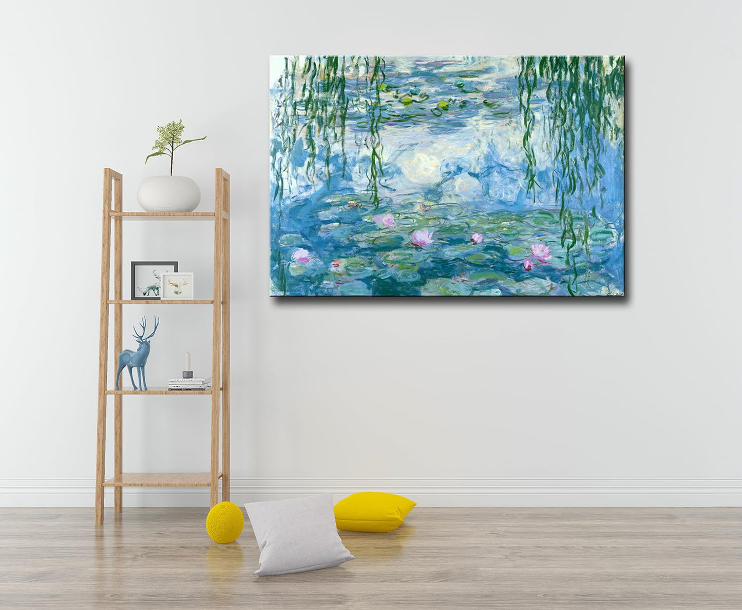 dgbtcart Large Water Lilies by Claude Monet Canvas Wall Art Classic Artwork Painting Print for Living Room Bedroom Office Wall Decor-24 x36