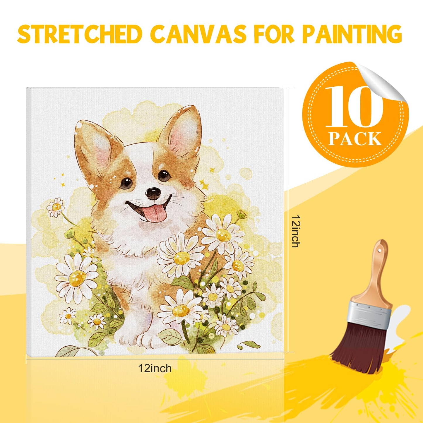 30 Pack Canvases for Painting with 4x4, 5x7, 8x10, 9x12, 11x14, 12x16, Painting Canvas for Oil & Acrylic Paint