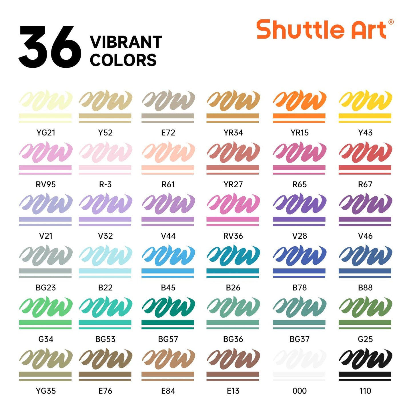 Shuttle Art Automatic Ink Control Acrylic Paint Markers, 60 Colors Brush Tip Acrylic Paint Pens for Rock Painting, Ceramic, Wood, Canvas, Glass, Stone, Fabric, Card Making, DIY & Art Supplies