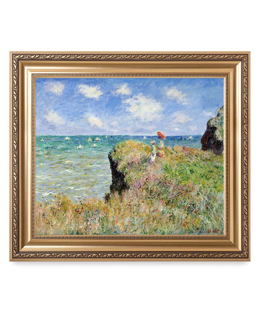 DECORARTS - Bouquet of Sunflowers Claude Monet Art Reproduction. Giclee Print& Museum Quality Framed Art for Wall Decor. Framed size: 26x22