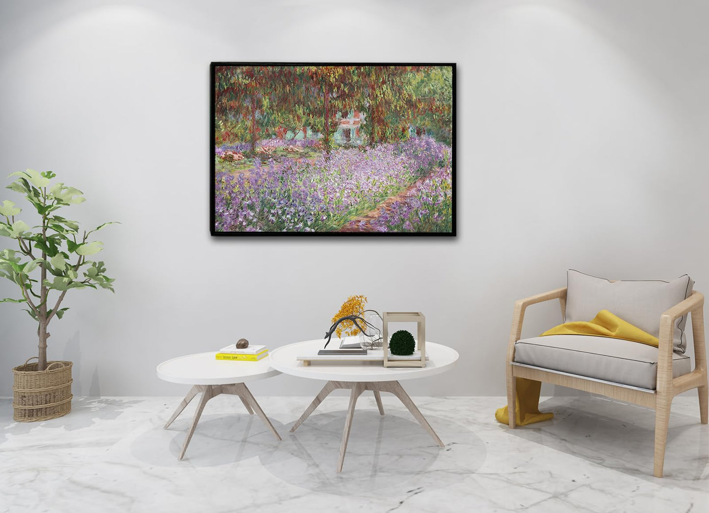 dgbtcart Large Water Lilies by Claude Monet Canvas Wall Art Classic Artwork Painting Print for Living Room Bedroom Office Wall Decor-24 x36