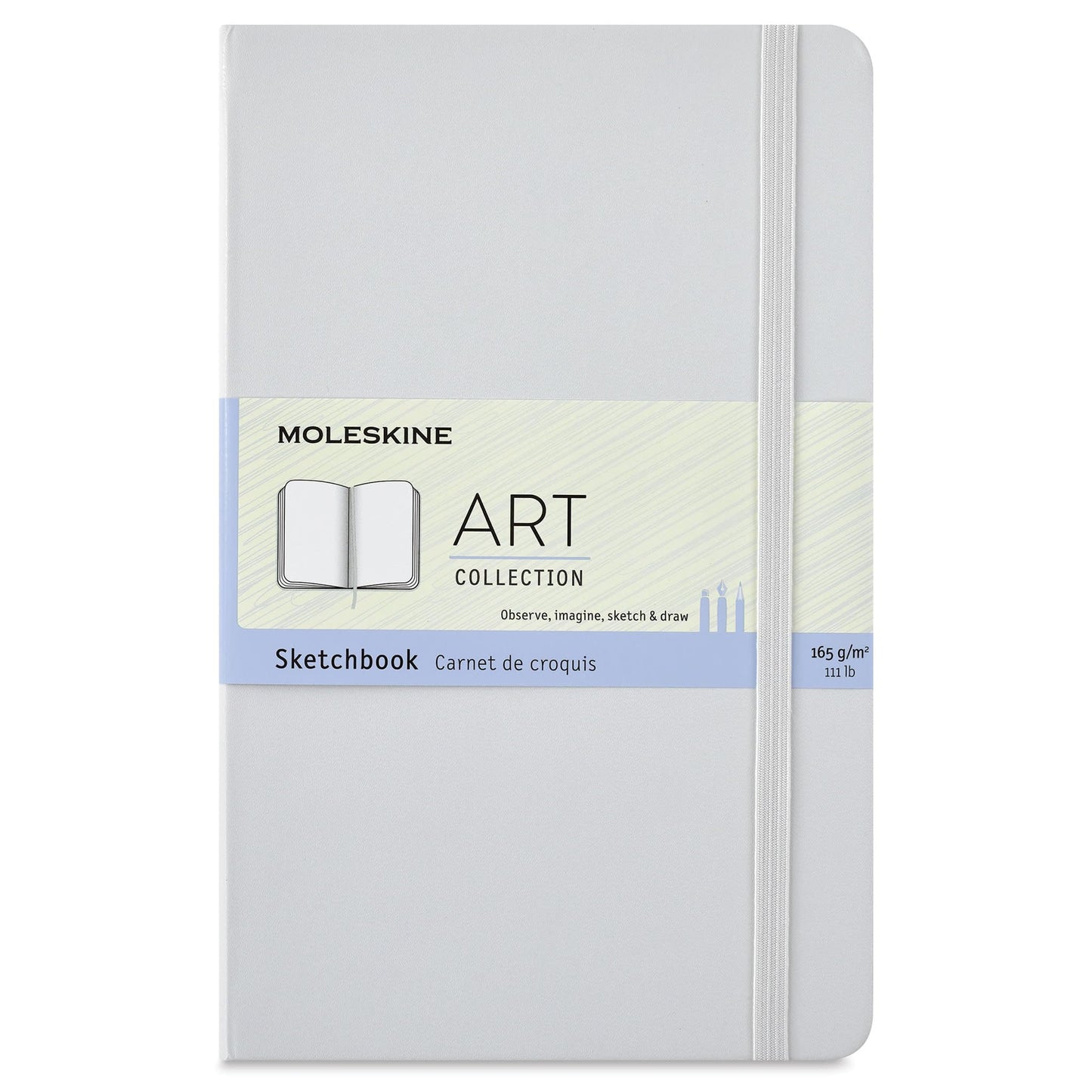 Moleskine Art Sketchbook, Hard Cover, Large (5" x 8.25") Plain/Blank, Black, 104 Pages