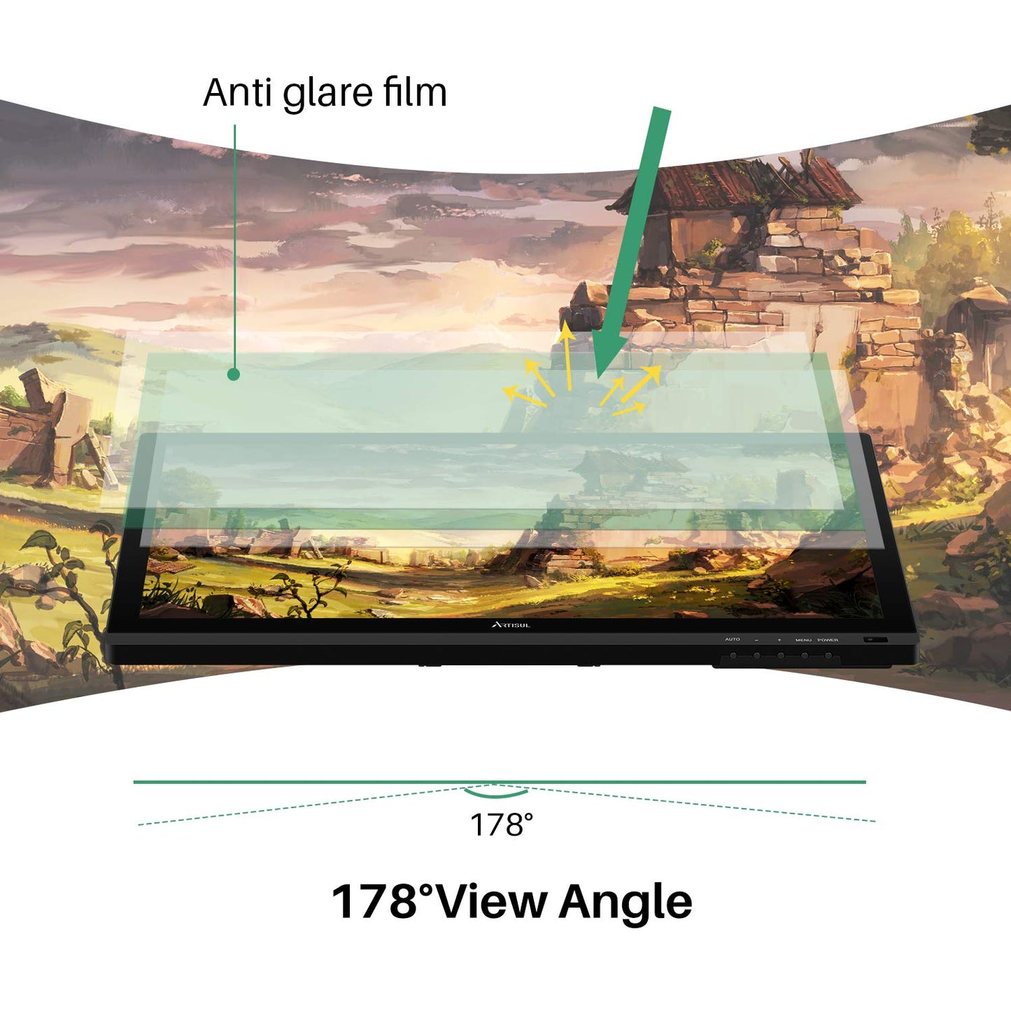 Artisul D22S 21.5 inch Graphic Drawing Tablet with Screen Pen Display, 8192 Levels Pen Sensitivity with 60°Tilt,1920x1080 FHD Graphic Drawing Monitor 100% sRGB Included Adjustable Stand