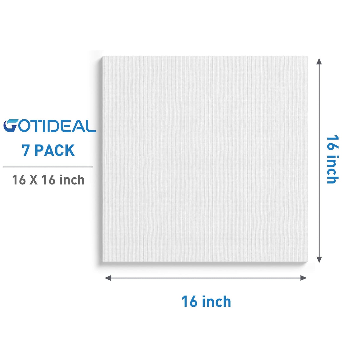 GOTIDEAL Stretched Canvas, Multi Pack 4x4, 5x7, 8x10,9x12, 11x14 Set of 10, Primed White - 100% Cotton Artist Canvas Boards for Painting, Acrylic Pouring, Oil Paint Dry & Wet Art Media