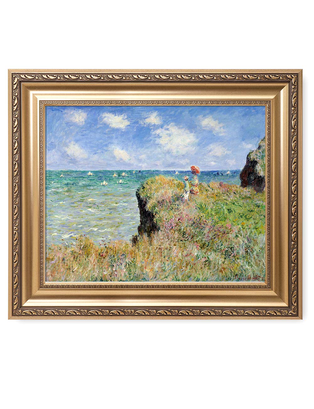 DECORARTS - Bouquet of Sunflowers Claude Monet Art Reproduction. Giclee Print& Museum Quality Framed Art for Wall Decor. Framed size: 26x22