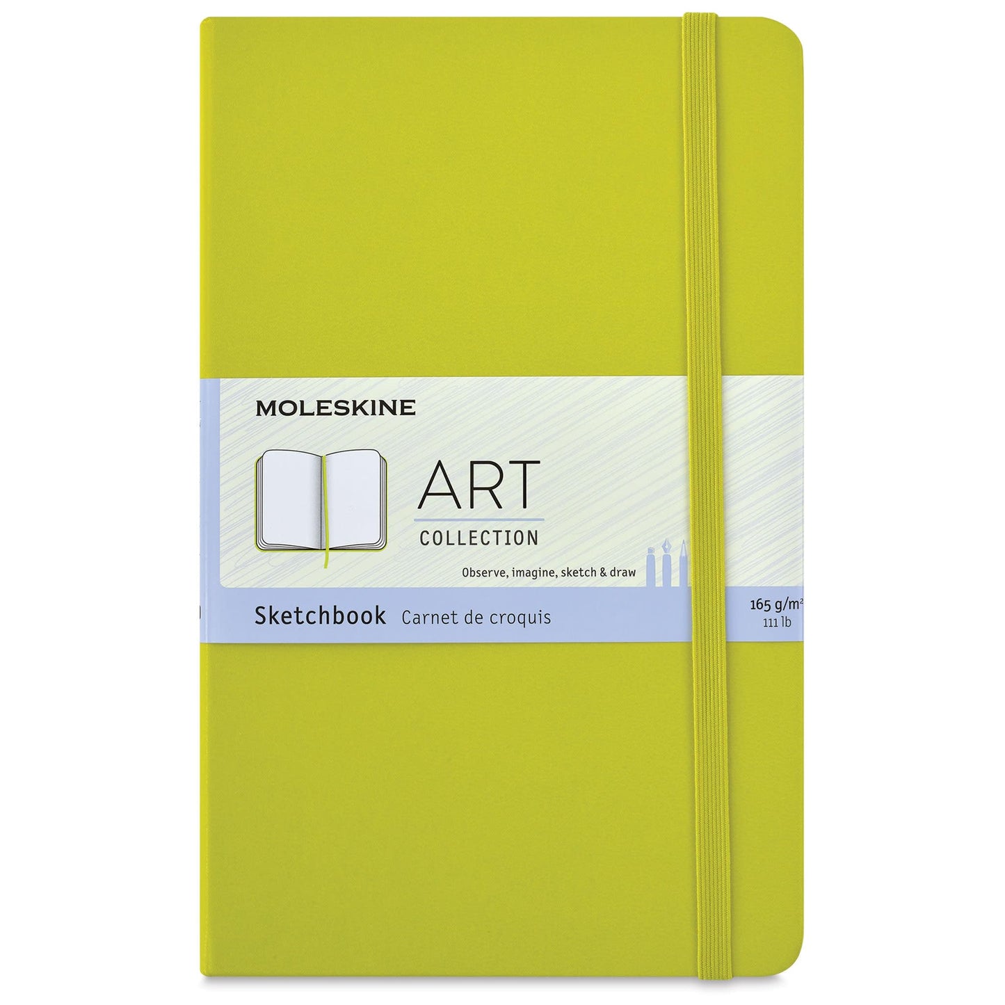 Moleskine Art Sketchbook, Hard Cover, Large (5" x 8.25") Plain/Blank, Black, 104 Pages