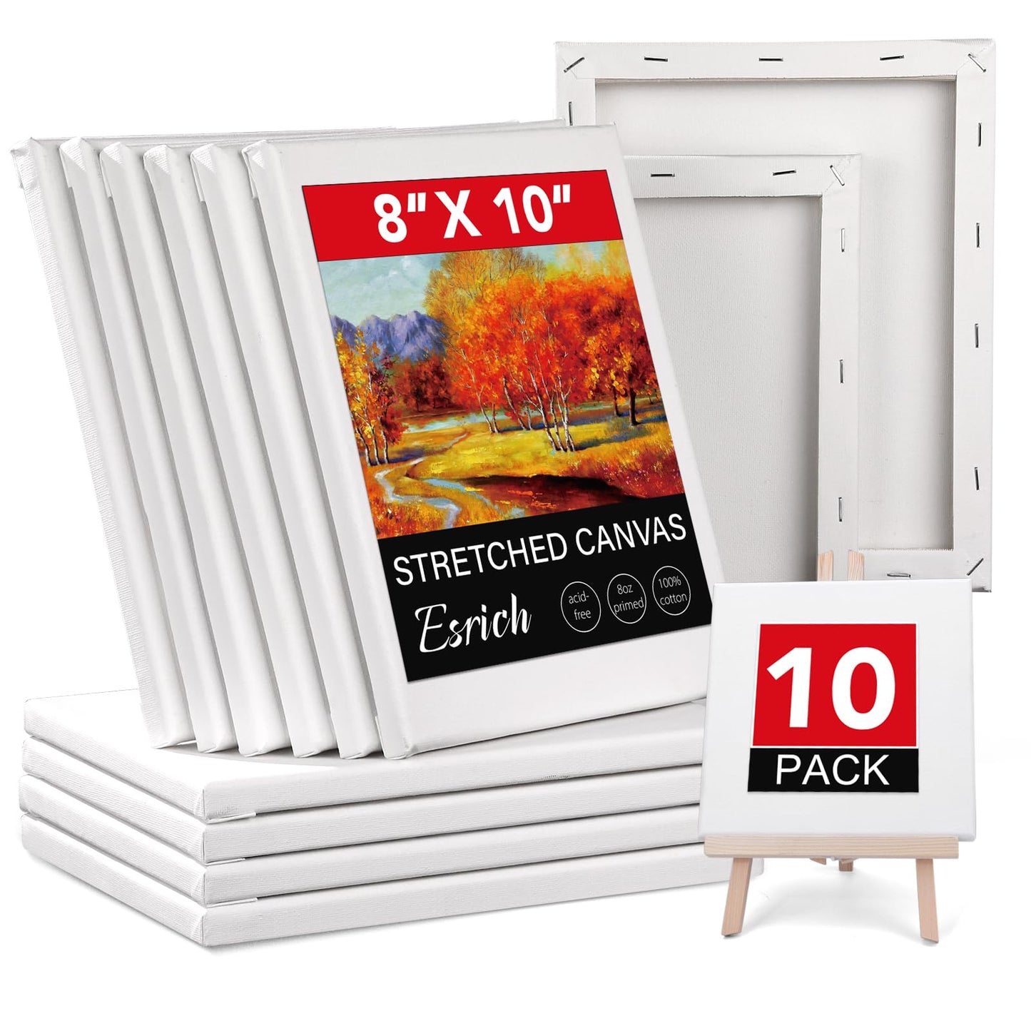 30 Pack Canvases for Painting with 4x4, 5x7, 8x10, 9x12, 11x14, 12x16, Painting Canvas for Oil & Acrylic Paint