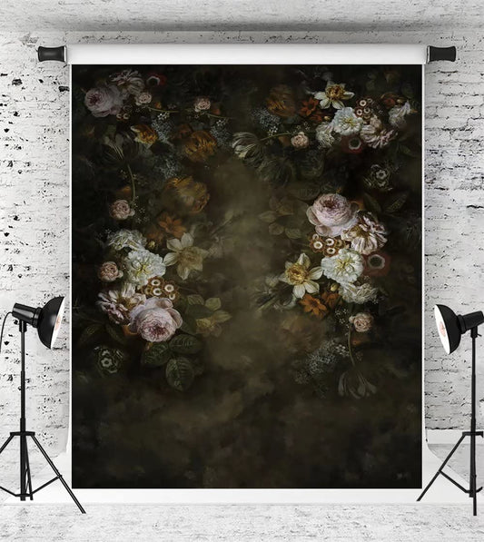 Kate 5x7ft Vintage Flowers Backdrop for Photography Blossom Floral Portrait Background Photo Booth Studio Props