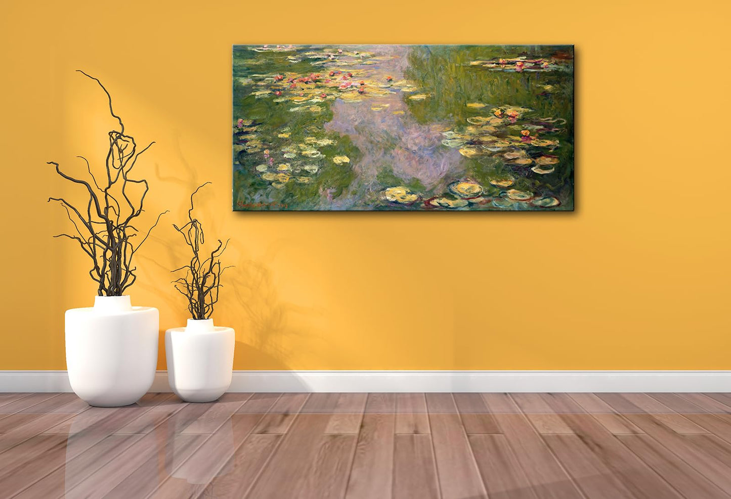 dgbtcart Large Water Lilies by Claude Monet Canvas Wall Art Classic Artwork Painting Print for Living Room Bedroom Office Wall Decor-24 x36