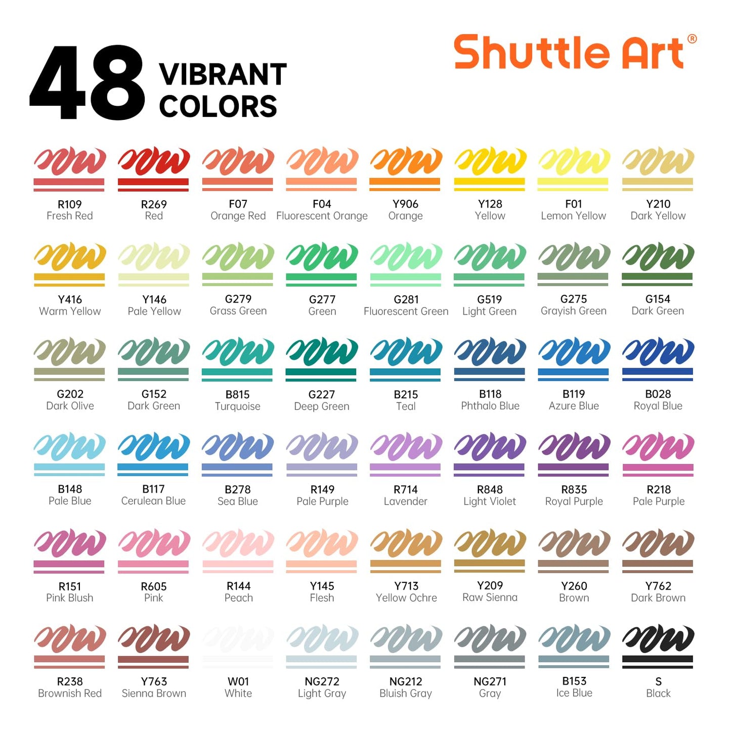 Shuttle Art Automatic Ink Control Acrylic Paint Markers, 60 Colors Brush Tip Acrylic Paint Pens for Rock Painting, Ceramic, Wood, Canvas, Glass, Stone, Fabric, Card Making, DIY & Art Supplies