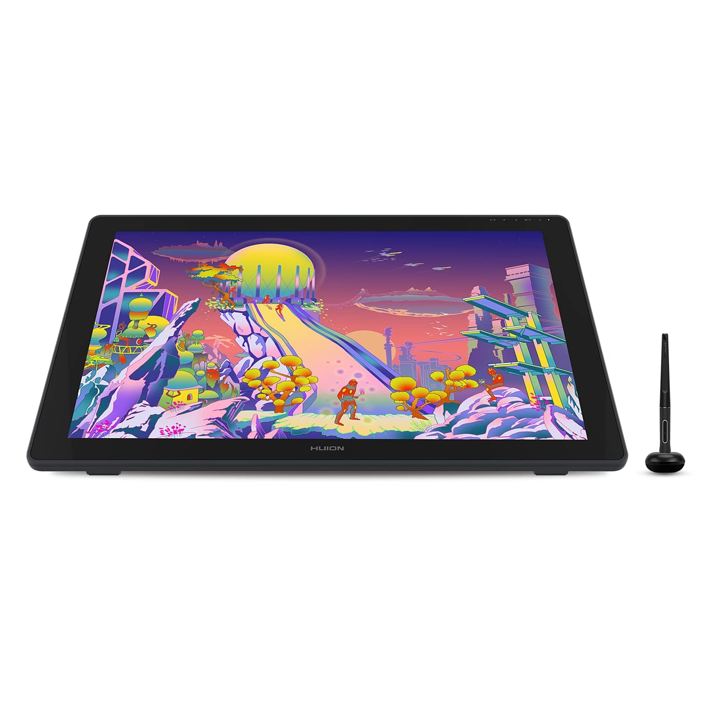 HUION Kamvas 24 Plus 2.5K QHD Graphic Drawing Tablet with Screen, 140%sRGB Full-Laminated QD Drawing Monitor with Battery-Free Stylus 8192 Pen Pressure Tilt for PC, Mac, Android, 23.8inch Pen Display