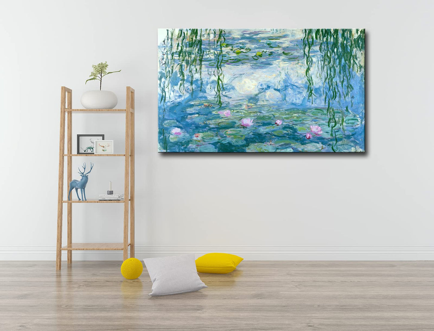 dgbtcart Large Water Lilies by Claude Monet Canvas Wall Art Classic Artwork Painting Print for Living Room Bedroom Office Wall Decor-24 x36