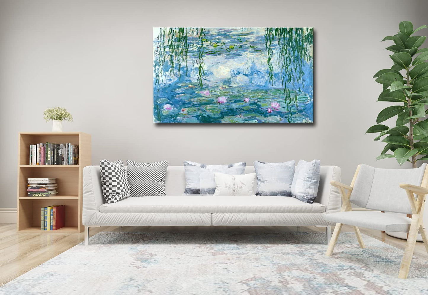 dgbtcart Large Water Lilies by Claude Monet Canvas Wall Art Classic Artwork Painting Print for Living Room Bedroom Office Wall Decor-24 x36