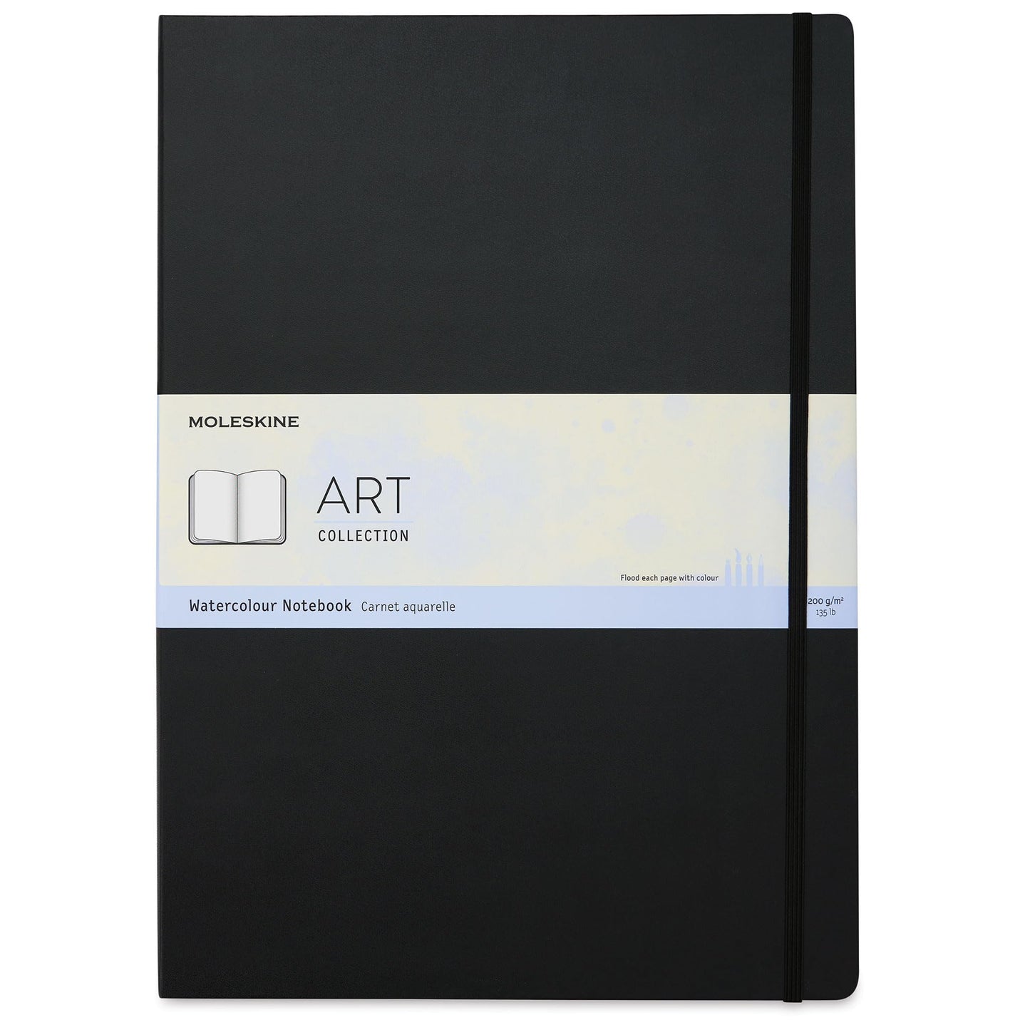 Moleskine Art Sketchbook, Hard Cover, Large (5" x 8.25") Plain/Blank, Black, 104 Pages