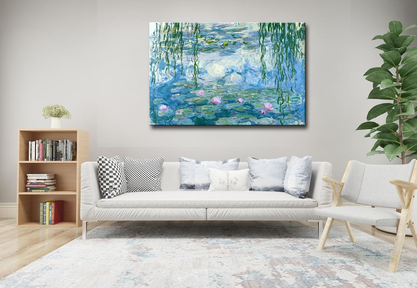 dgbtcart Large Water Lilies by Claude Monet Canvas Wall Art Classic Artwork Painting Print for Living Room Bedroom Office Wall Decor-24 x36