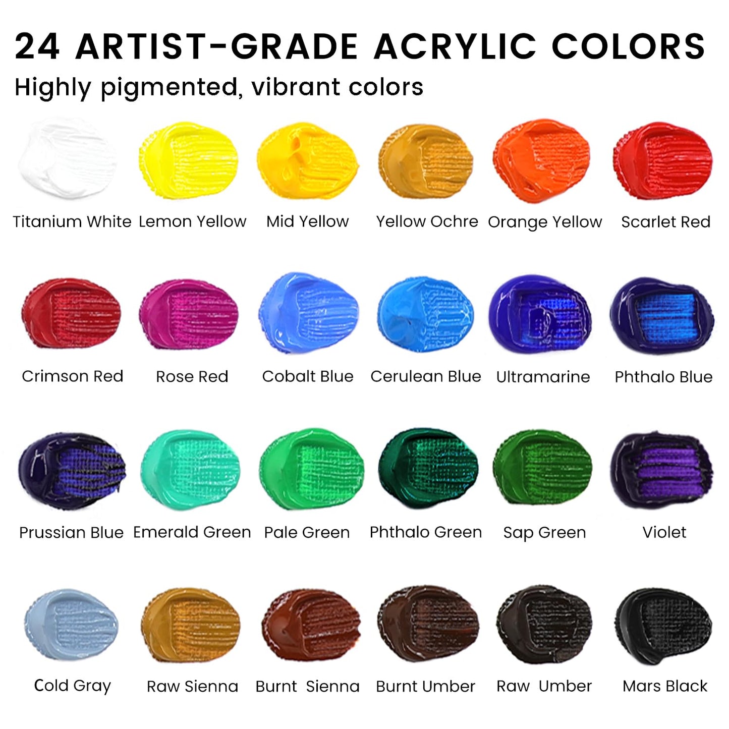 ARTALLY Acrylic Paint Set for Adults & Kids, 62 Pcs Canvas Painting Kits, 32 Colors Acrylic Paint (22ML),Table Easel,Brushes,Canvas, Art Painting Supplies Kit for Students,Artists,Beginners