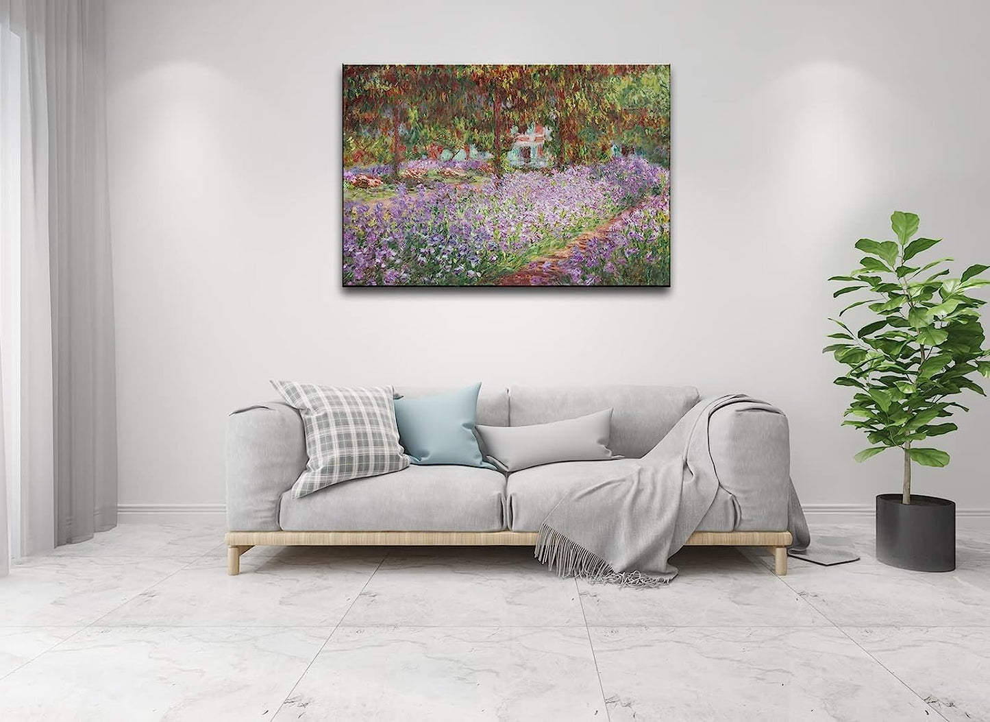 dgbtcart Large Water Lilies by Claude Monet Canvas Wall Art Classic Artwork Painting Print for Living Room Bedroom Office Wall Decor-24 x36