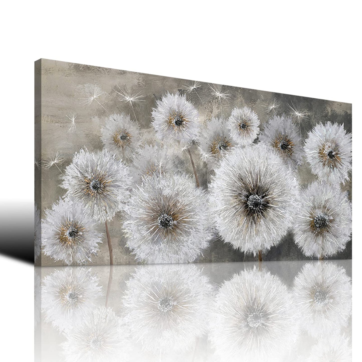 Large Abstract Wall Art - Gray and Black Modern Canvas Wall artwork, Framed Room Wall Decor for Living Room, Bedroom, and Office, Aesthetic Bedroom Wall Art Above Bed, Office Decorations for Work