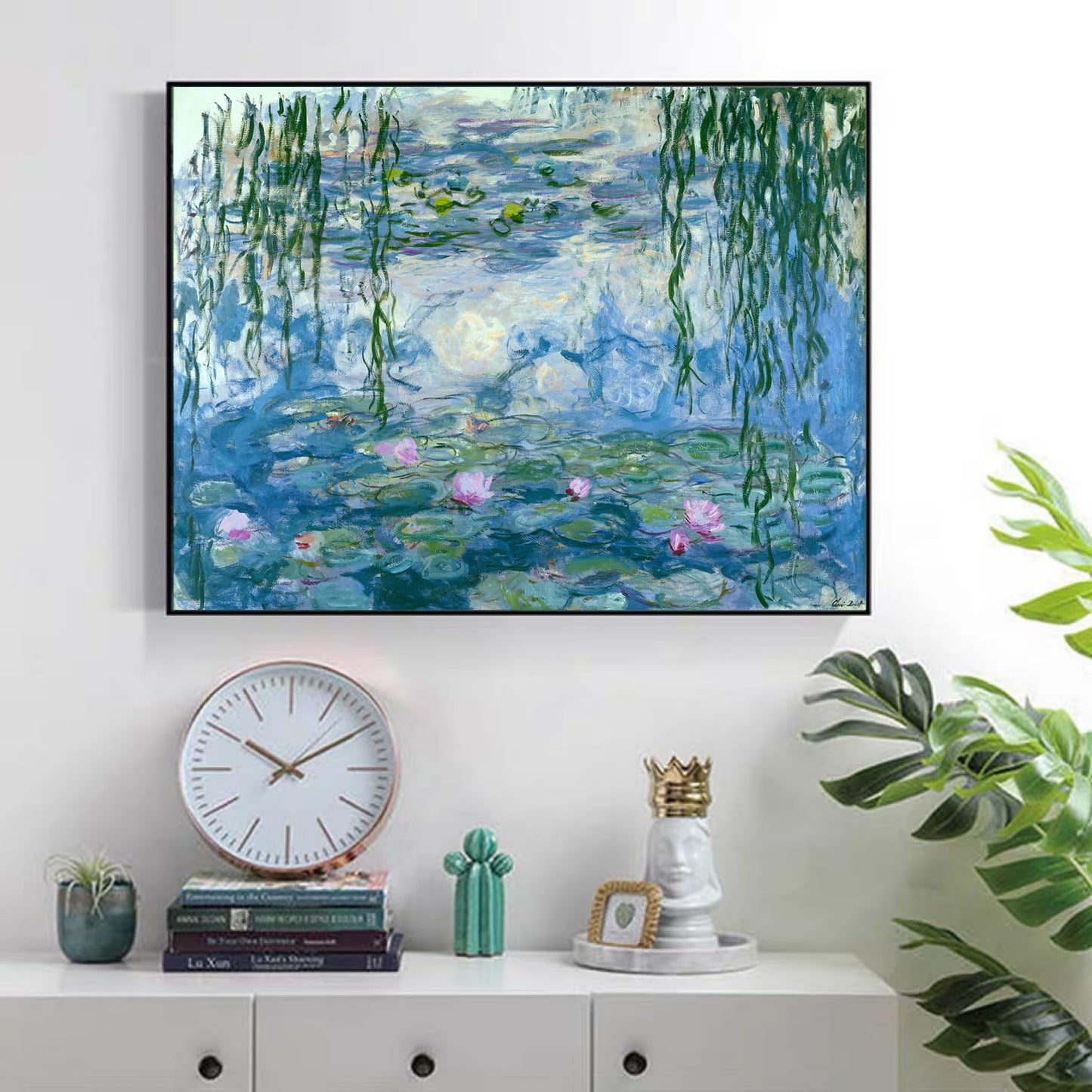 dgbtcart Large Water Lilies by Claude Monet Canvas Wall Art Classic Artwork Painting Print for Living Room Bedroom Office Wall Decor-24 x36