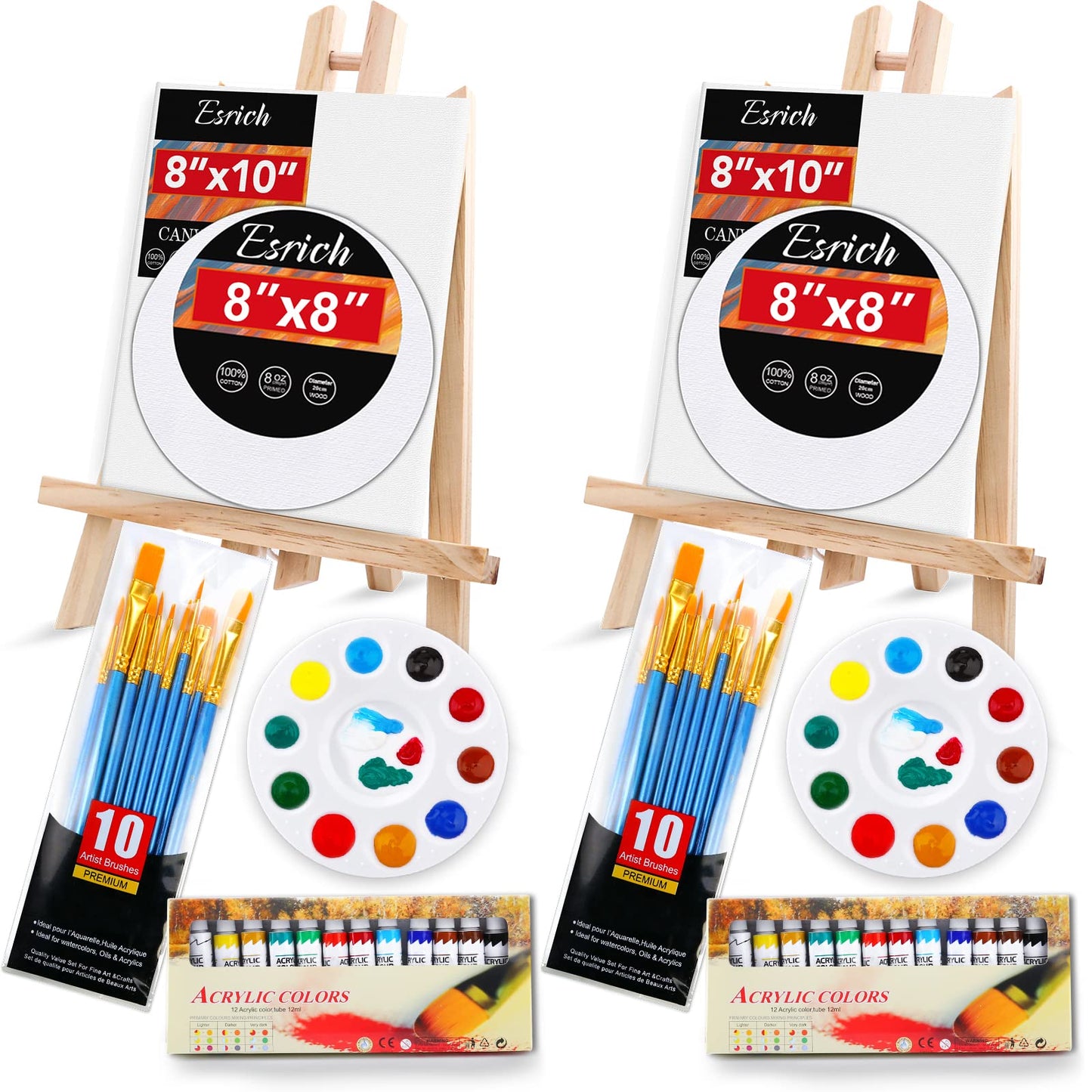 166 Pcs Deluxe Artist Painting Set, Painting Supplies with 96 Paint(Oil, Watercolor，Gouache & Acrylic Paint)Metal and Wooden Easels, Canvas, Paper Pads, 45 Paintbrushes etc. for Adults, Kids, Artists