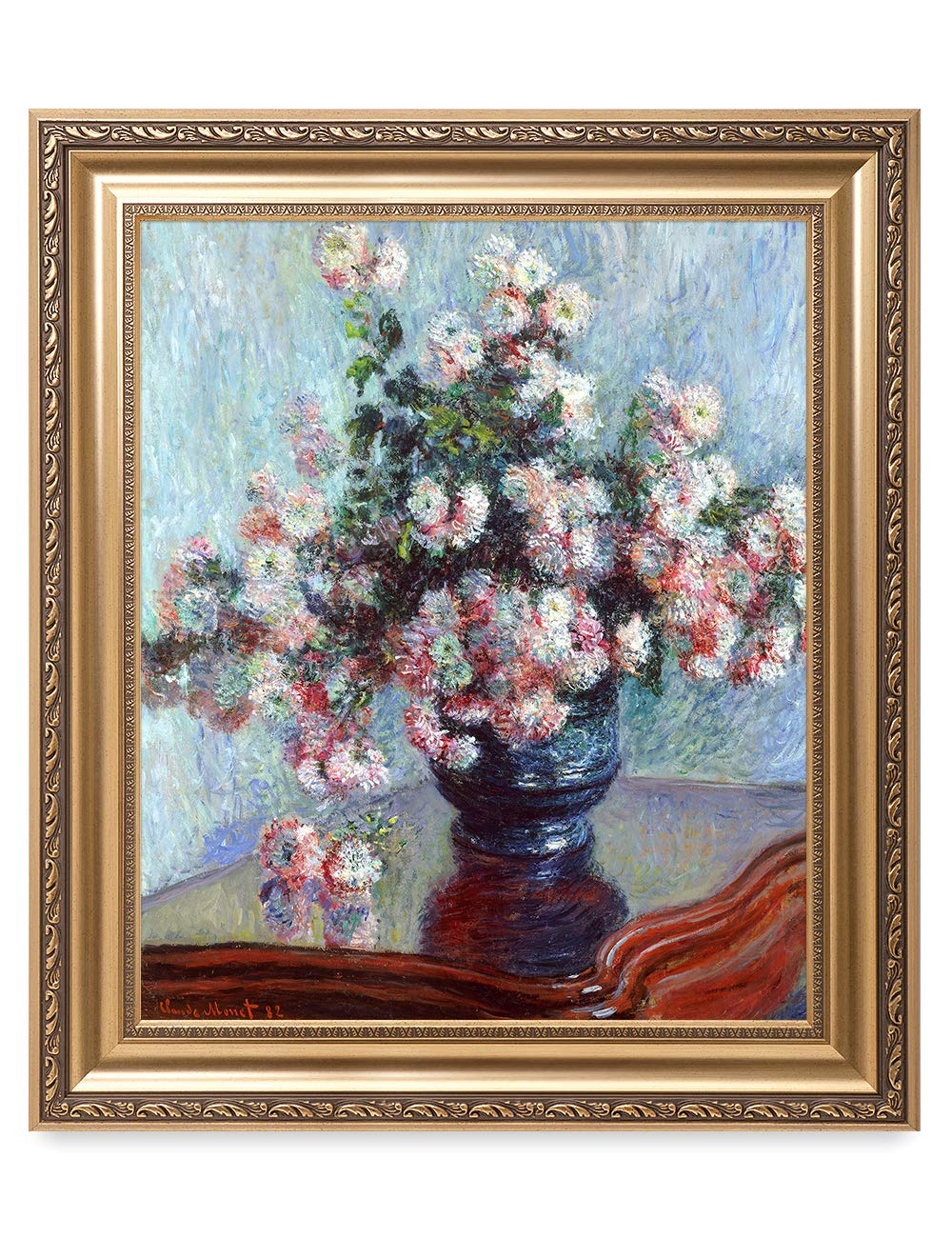 DECORARTS - Bouquet of Sunflowers Claude Monet Art Reproduction. Giclee Print& Museum Quality Framed Art for Wall Decor. Framed size: 26x22