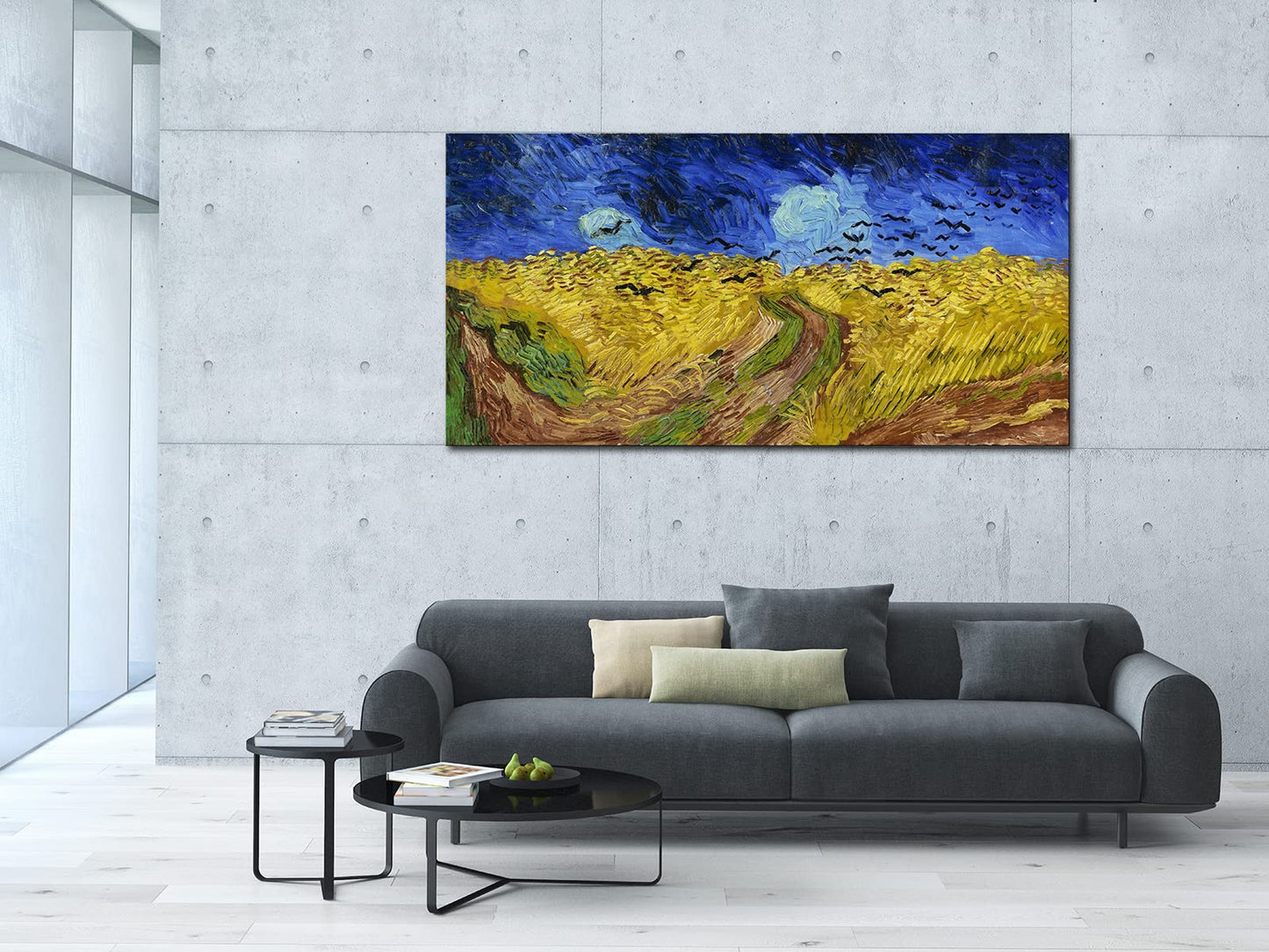 Vincent Van Gogh Canvas Wall Art Paintings, Famous Starry Night Picture Prints for Decor Classic Cafe Terrace At Night Artwork Reproduction Poster for Bedroom Living Room Office Decoration 12"x16"x3 Piece