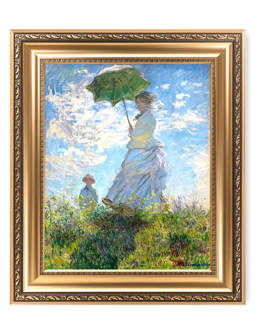 DECORARTS - Bouquet of Sunflowers Claude Monet Art Reproduction. Giclee Print& Museum Quality Framed Art for Wall Decor. Framed size: 26x22