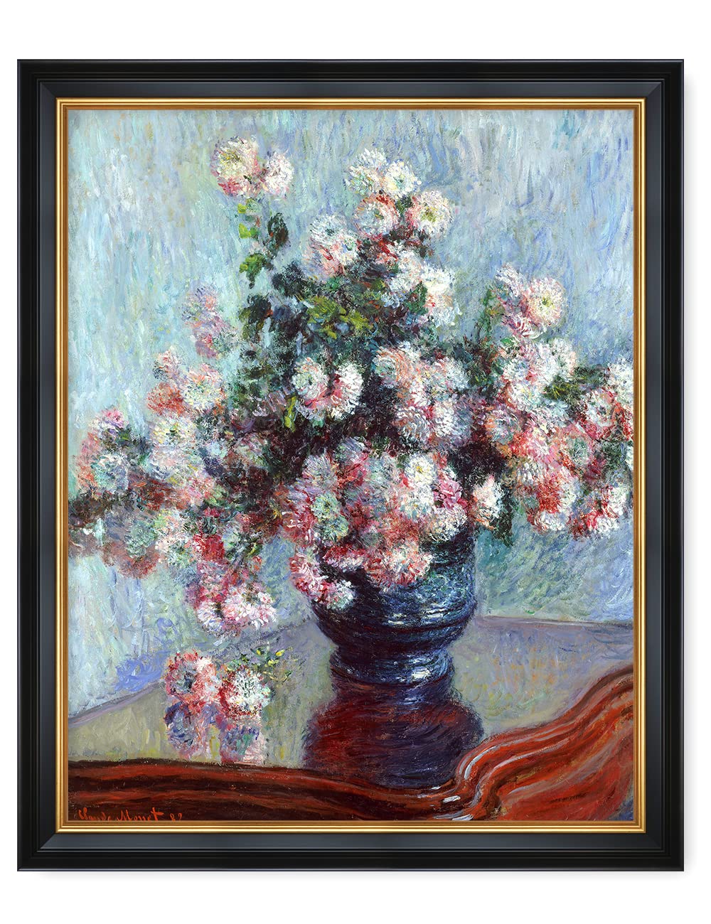 DECORARTS - Bouquet of Sunflowers Claude Monet Art Reproduction. Giclee Print& Museum Quality Framed Art for Wall Decor. Framed size: 26x22