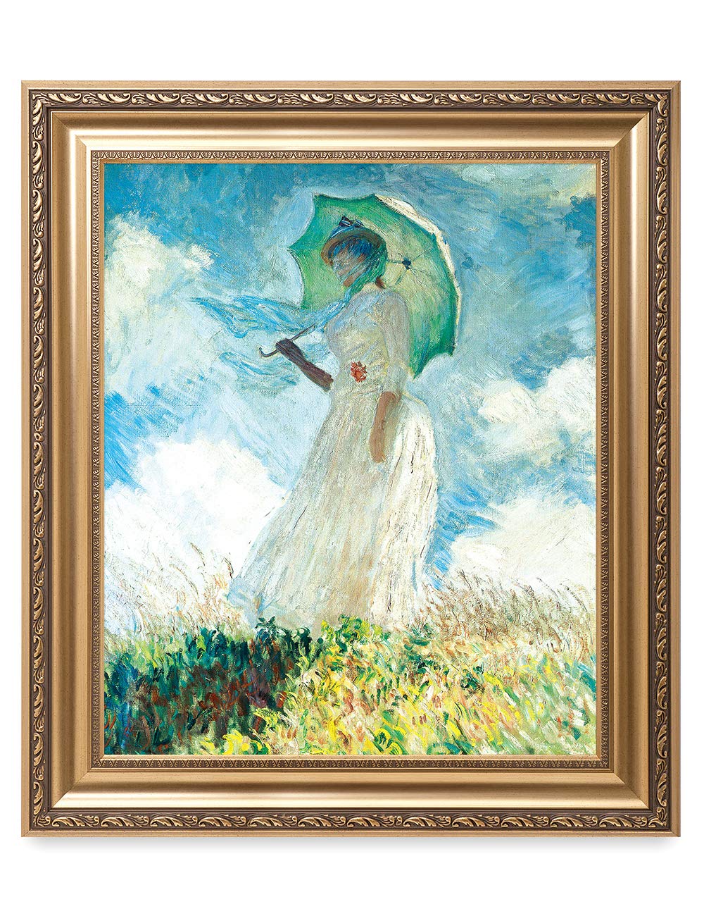 DECORARTS - Bouquet of Sunflowers Claude Monet Art Reproduction. Giclee Print& Museum Quality Framed Art for Wall Decor. Framed size: 26x22