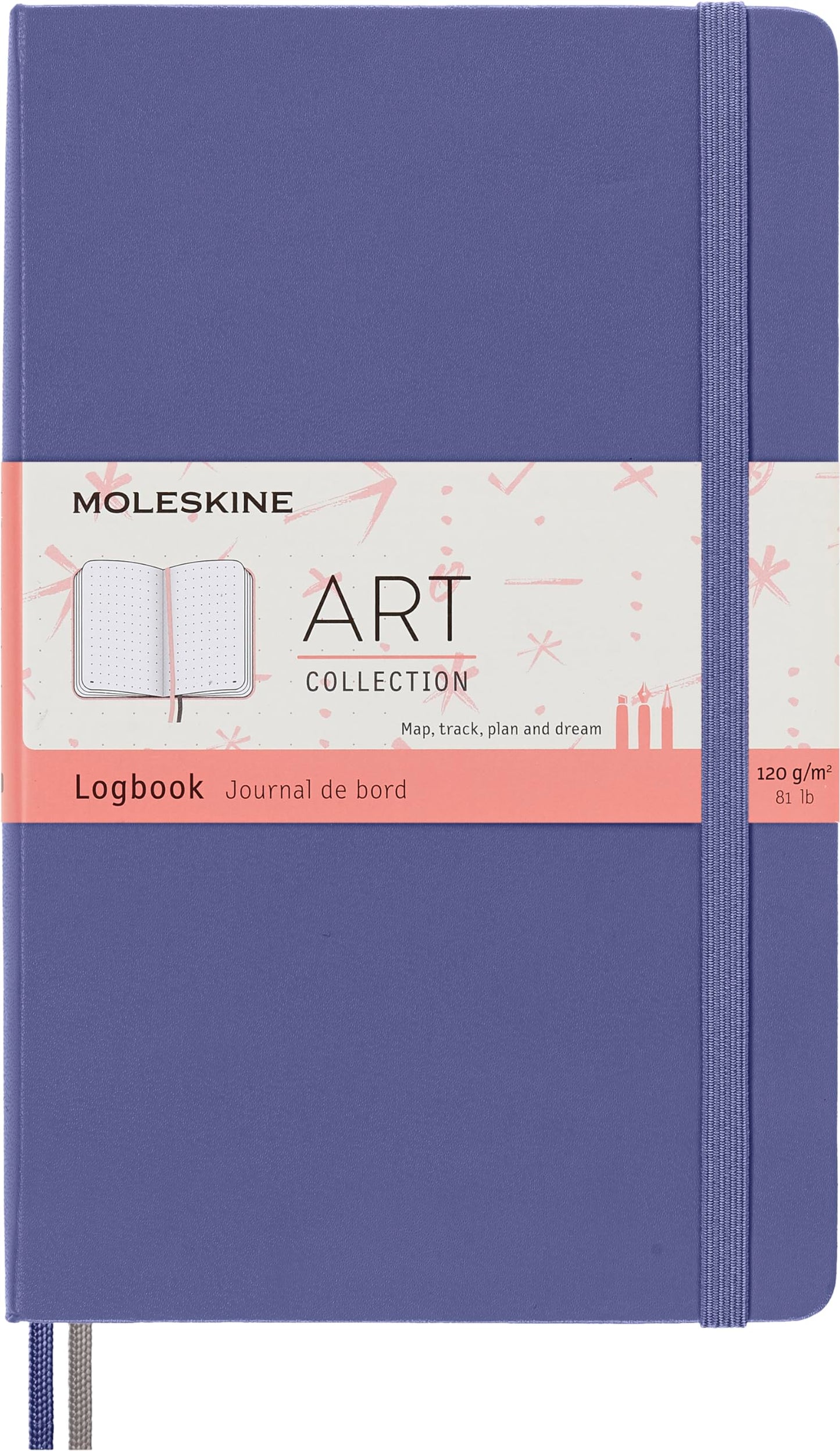 Moleskine Art Sketchbook, Hard Cover, Large (5" x 8.25") Plain/Blank, Black, 104 Pages