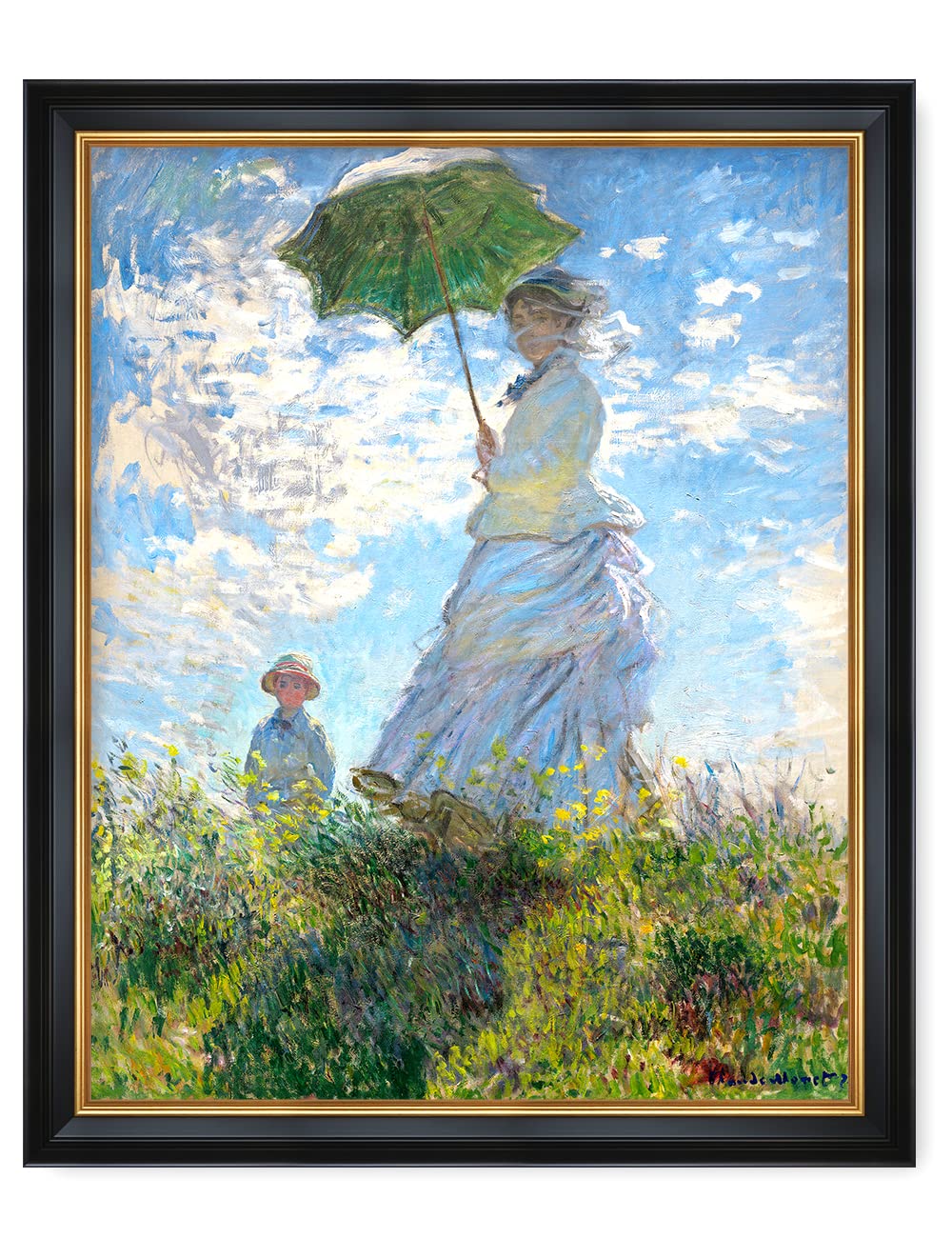 DECORARTS - Bouquet of Sunflowers Claude Monet Art Reproduction. Giclee Print& Museum Quality Framed Art for Wall Decor. Framed size: 26x22