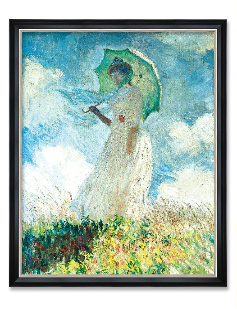 DECORARTS - Bouquet of Sunflowers Claude Monet Art Reproduction. Giclee Print& Museum Quality Framed Art for Wall Decor. Framed size: 26x22