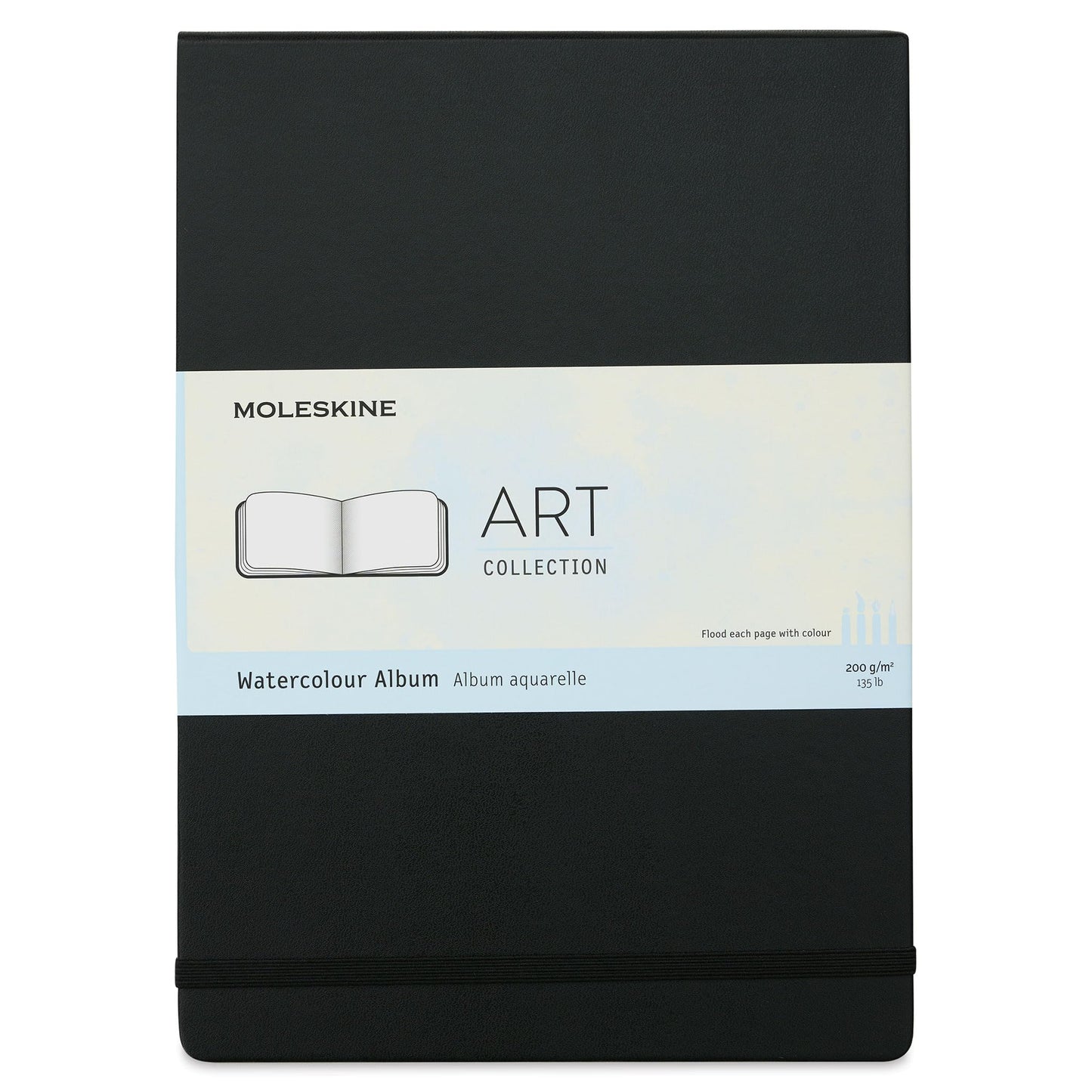 Moleskine Art Sketchbook, Hard Cover, Large (5" x 8.25") Plain/Blank, Black, 104 Pages