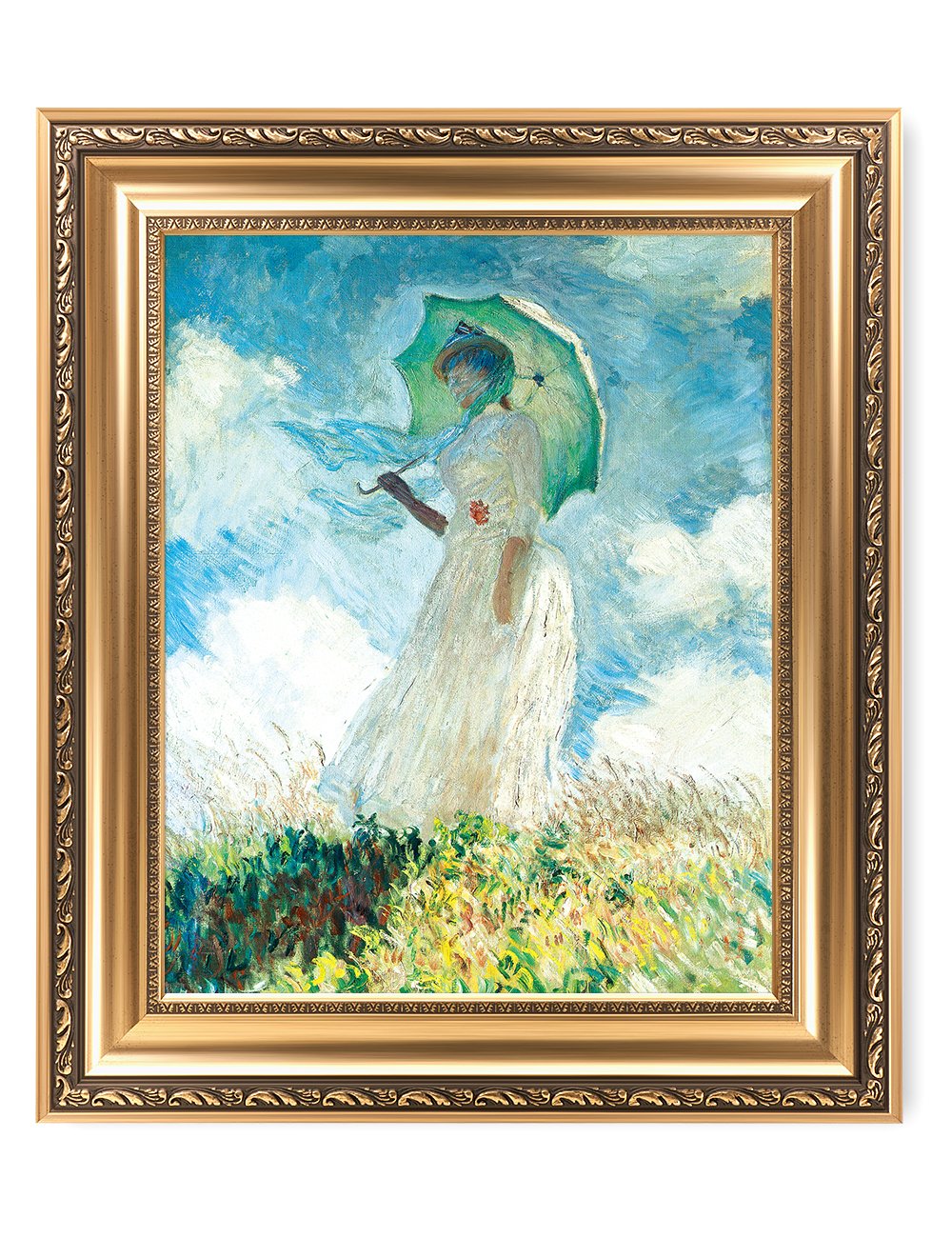 DECORARTS - Bouquet of Sunflowers Claude Monet Art Reproduction. Giclee Print& Museum Quality Framed Art for Wall Decor. Framed size: 26x22