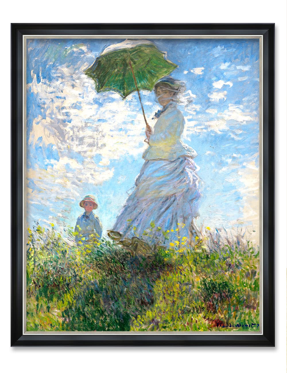 DECORARTS - Bouquet of Sunflowers Claude Monet Art Reproduction. Giclee Print& Museum Quality Framed Art for Wall Decor. Framed size: 26x22