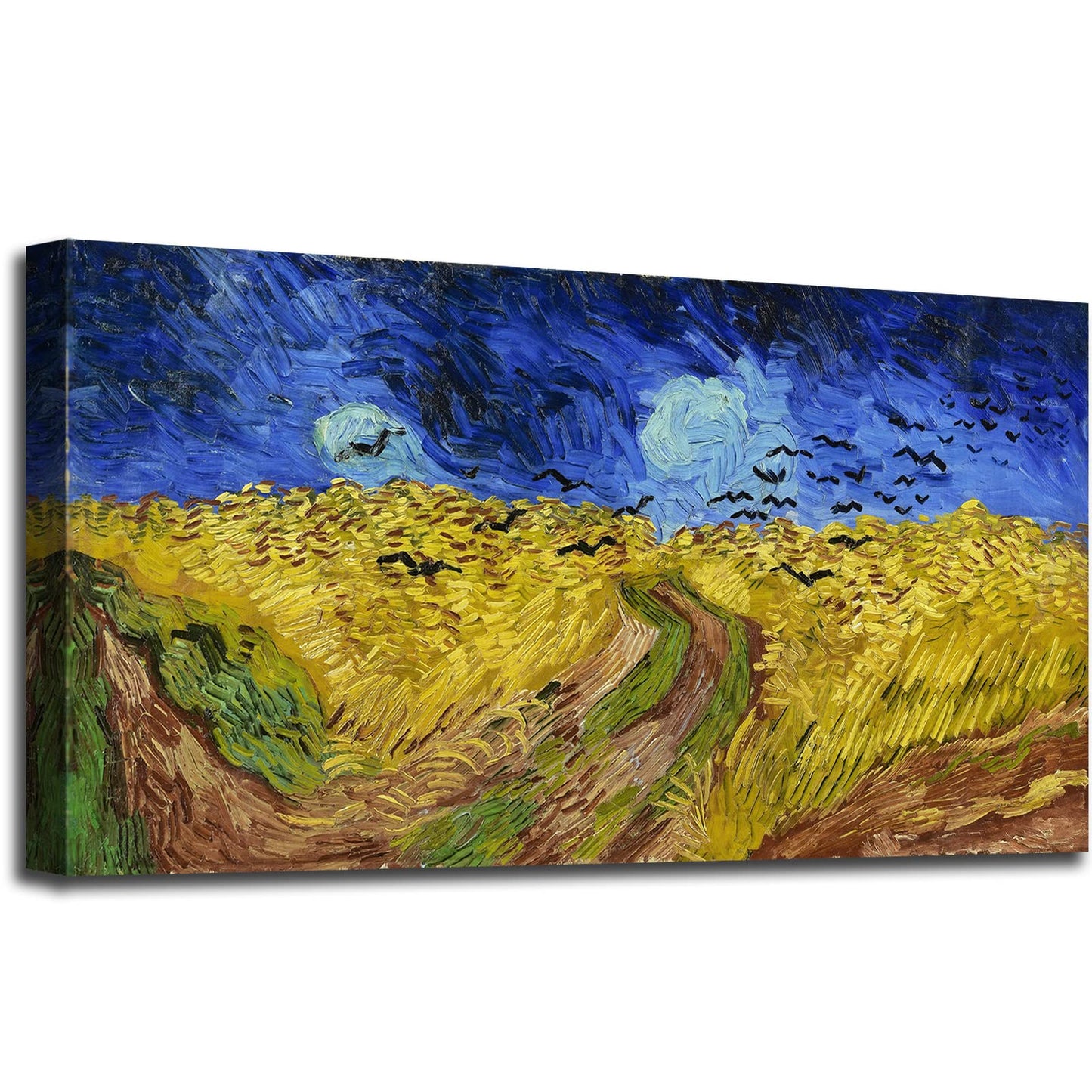 Vincent Van Gogh Canvas Wall Art Paintings, Famous Starry Night Picture Prints for Decor Classic Cafe Terrace At Night Artwork Reproduction Poster for Bedroom Living Room Office Decoration 12"x16"x3 Piece