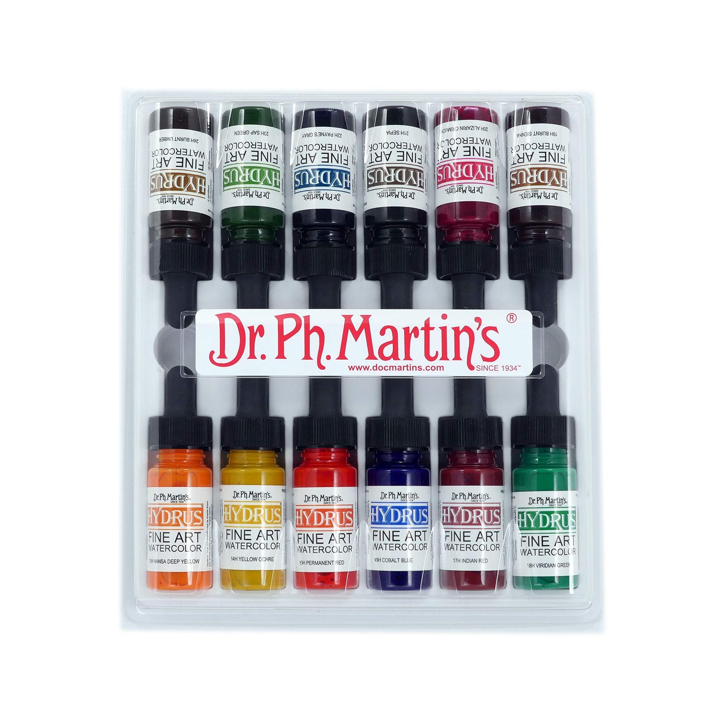 Dr. Ph. Martin's Hydrus Fine Art 2 Watercolor Set, 0.5 Ounce (Pack of 12), Multicolor