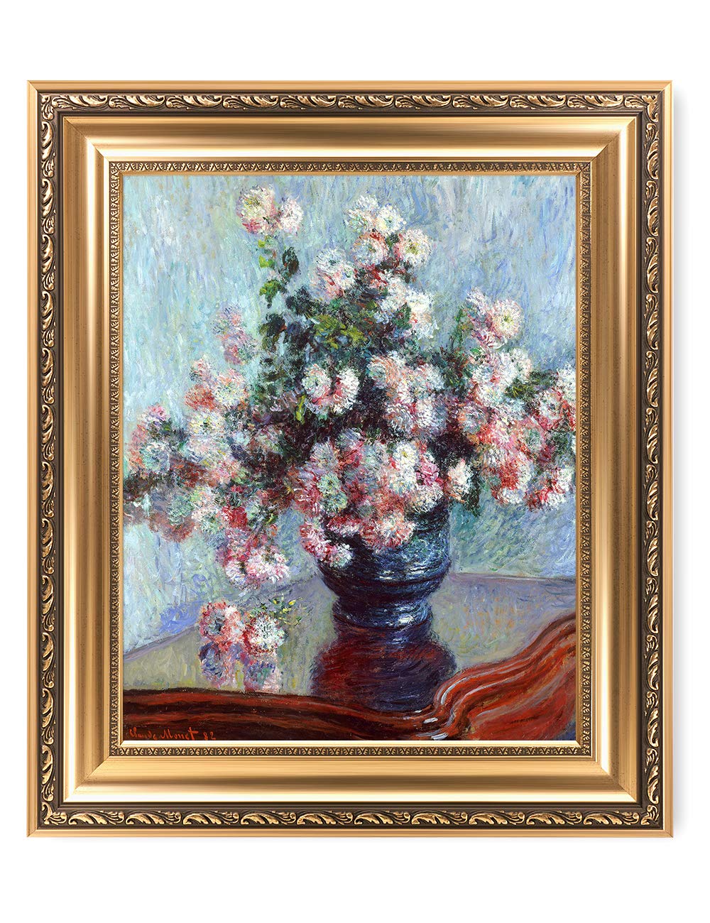 DECORARTS - Bouquet of Sunflowers Claude Monet Art Reproduction. Giclee Print& Museum Quality Framed Art for Wall Decor. Framed size: 26x22