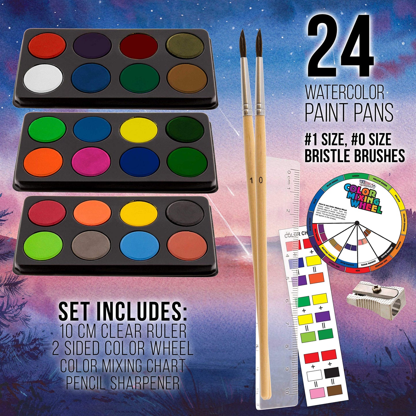 163-Piece Deluxe Art Supply Set with Paints, Pastels, Pencils, Easel, and Sketch Pads