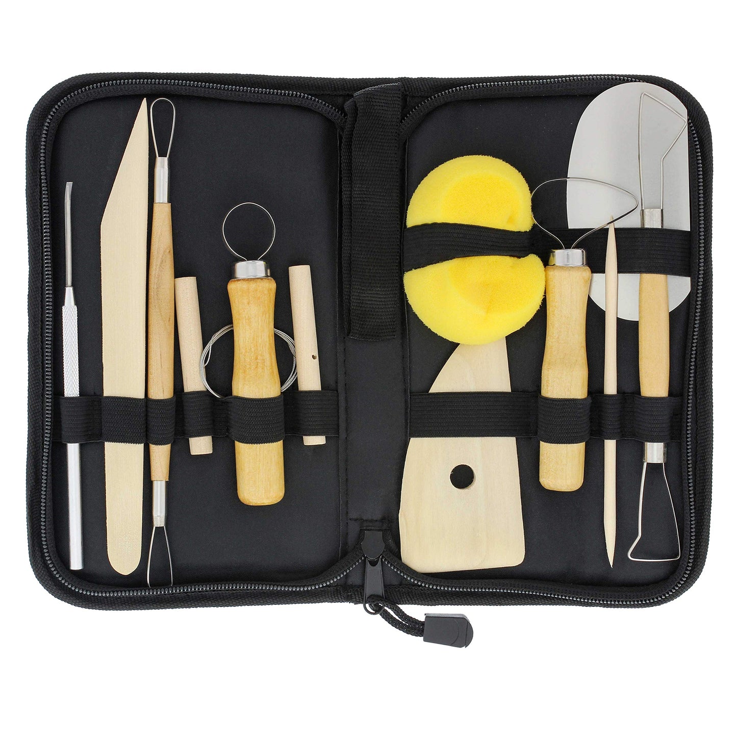 U.S. Art Supply 26-Piece Pottery & Clay Sculpting Tool Sets with Canvas Cases